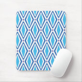 Doppeltes Retro-Diamantmuster (blau) Mousepad (Mit Mouse)
