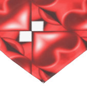 Doppeltes Rotes Herz Tischdecke (Schrägansicht)