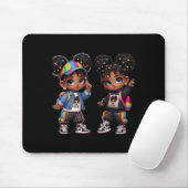 Doppeltes schwarzes Zins-Sticker Mousepad (Mit Mouse)