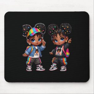 Doppeltes schwarzes Zins-Sticker Mousepad