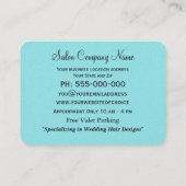 Doppeltes Scissors Paris-Barock Hairstyist Visitenkarte (Rückseite)