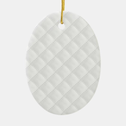 Doppeltes Seitenweiß gestepptes Leder Keramikornament (Vorne)