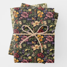 Doppeltes Set aus 3 Bogen Geschenkpapier