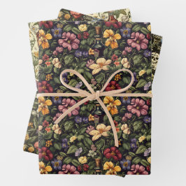 Doppeltes Set aus 3 Bogen Geschenkpapier