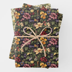 Doppeltes Set aus 3 Bogen Geschenkpapier