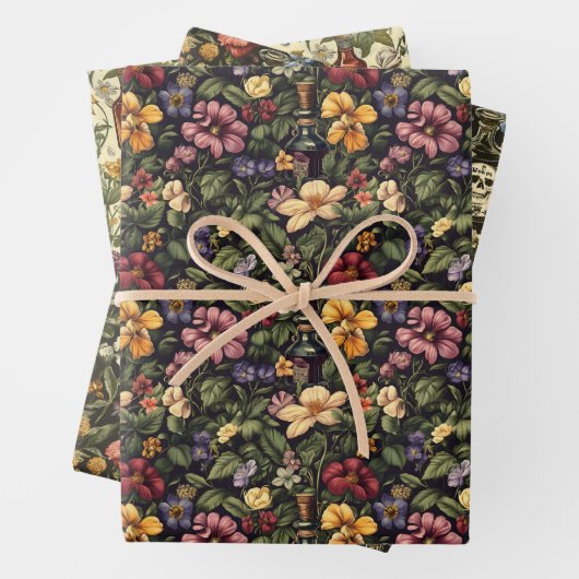 Doppeltes Set aus 3 Bogen Geschenkpapier (Beispiel)