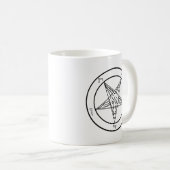 Doppeltes Sigil Baphomet klassischer weißer Tasse (VorderseiteRechts)