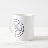 Doppeltes Sigil Baphomet klassischer weißer Tasse (Vorderseite Links)