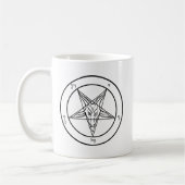 Doppeltes Sigil Baphomet klassischer weißer Tasse (Links)