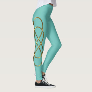 Doppeltes Unendlichkeitszeichen Antikgold + Ihre I Leggings