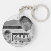 Doppeltes versah bester Vater-Schlüsselkette mit Schlüsselanhänger (Rückseite)