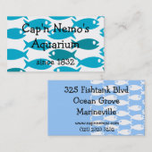 Doppeltes versah Fischmuster-Visitenkarte mit Visitenkarte (Vorne/Hinten)