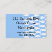 Doppeltes versah Fischmuster-Visitenkarte mit Visitenkarte (Rückseite)