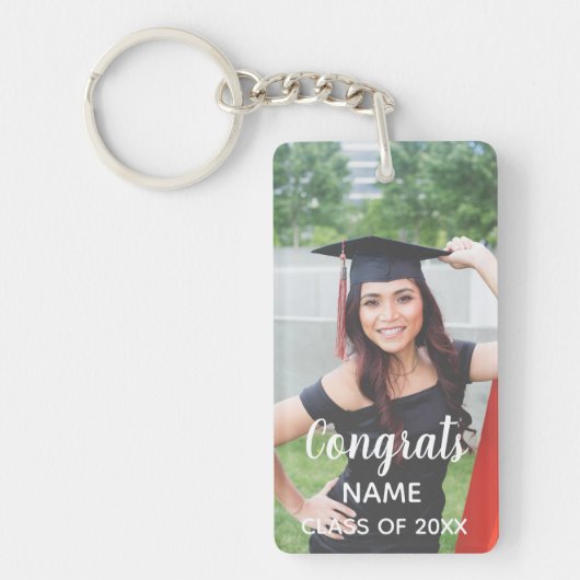 Doppeltes versah, Foto, Absolvent mit Seiten Schlüsselanhänger (Vorderseite)