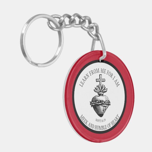 Doppeltes versah heiliger Herz-Jesus-Katholischer Schlüsselanhänger (Vorderseite links)