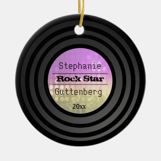 Doppeltes versah Retro Keramik Ornament (Vorne)