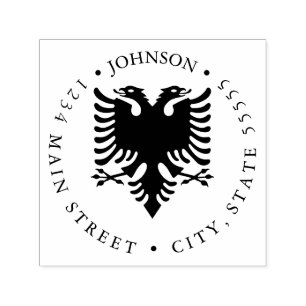 Doppeltes vorangegangene Eagle-Flagge des Permastempel