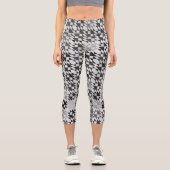 Doppeltes X Quilt in Grau Capri Leggings (Vorderseite)