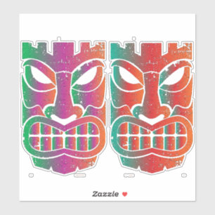 DoppelTiki Skulptur Thunder_Cove Aufkleber