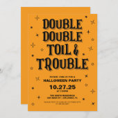 Doppeltoilette und problemloses Halloween-Party Einladung (Vorne/Hinten)