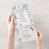 Doppeltrouble Bekleidung Zwillingsboys & Books Bab All In One Einladung (Abreißen)