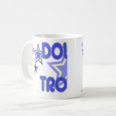 Doppeltrouble Blue Yellow Stars Teil 1 Kaffeetasse (Vorderseite Links)