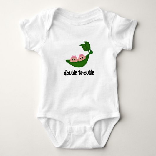 Doppeltrouble Girl Twin Closing Baby Strampler (Vorderseite)