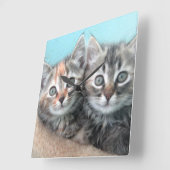 Doppeltrouble Kitlock Quadratische Wanduhr (Winkel)