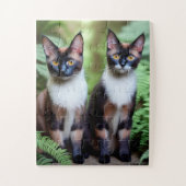 Doppeltrouble Siamese Cat Twins, Jigsaw Puzzle (Vertikal)