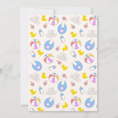 Doppeltrouble Twin Boy & Girl Baby Dusche Einladung (Rückseite)