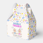 Doppeltrouble Twin Boy & Girl Baby Dusche Geschenkschachtel (Vorderseite)