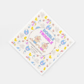 Doppeltrouble Twin Boy & Girl Baby Dusche Serviette (Ecke)