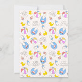 Doppeltrouble Twin Boys Babydusche Einladung (Rückseite)