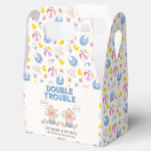 Doppeltrouble Twin Boys Babydusche Geschenkschachtel (Geöffnet)