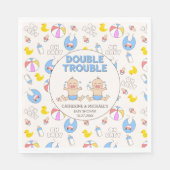 Doppeltrouble Twin Boys Babydusche Serviette (Vorderseite)
