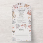 Doppeltrouble Twin Girls & Advice Baby Dusche All In One Einladung (Innen Boden)