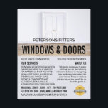 Doppeltür, Fenster- und Türklappen-Fitnessstudio Flyer<br><div class="desc">Flyer für die Werbung durch den Business Card Store für Doppel-Türen,  Fenster & Türen-Fitter-Unternehmen.</div>
