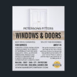 Doppeltür, Fenster- und Türklappen-Fitnessstudio Flyer<br><div class="desc">Flyer für die Werbung durch den Business Card Store für Doppel-Türen,  Fenster & Türen-Fitter-Unternehmen.</div>