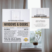 Doppeltür, Fenster- und Türklappen-Fitnessstudio Visitenkarte