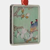 Doppelvögel in den Niederlassungen Silbernes Ornament (Rechts)