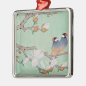 Doppelvögel in den Niederlassungen Silbernes Ornament (Links)
