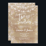 Doppelwinter-Babyparty-Einladungs-rustikales Weiß Einladung<br><div class="desc">Doppelwinter-Babyparty-Einladung. 
Alle Entwürfe sind © PIXEL-PERFEKTIONS-PARTY Ltd.</div>