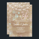 Doppelwinter-Babyparty-Einladungs-rustikales Weiß Einladung<br><div class="desc">Doppelwinter-Babyparty-Einladung.
Alle Entwürfe sind © PIXEL-PERFEKTIONS-PARTY Ltd.</div>