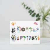 Doppelzufriedenheit Postkarte (Stehend Vorderseite)