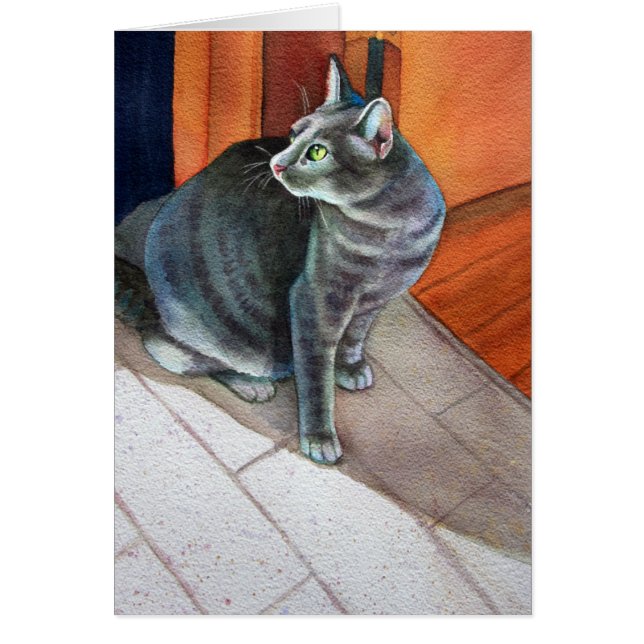 Dora, die Gray Tabby Cat, (Vorne)