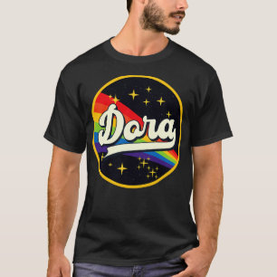 Dora Rainbow in Space Vintag Style T-Shirt