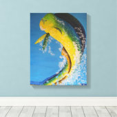 Dorado-Delphin Leinwanddruck (Insitu (Holzboden))