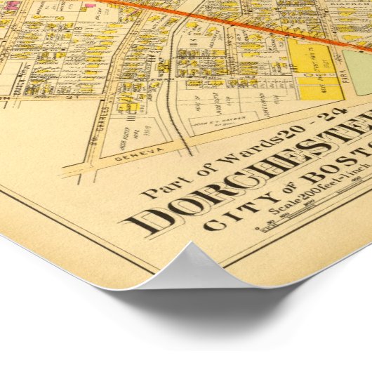 Dorchester, Massachusetts 3 Poster (Ecke)