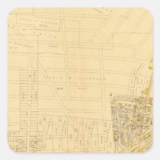 Dorchester, Massachusetts 4 Quadratischer Aufkleber (Vorderseite)