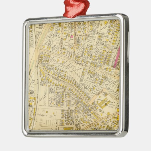 Dorchester, Massachusetts 7 Silbernes Ornament (Links)